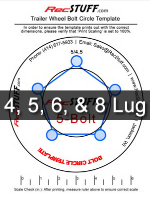 Trailer Wheel Bolt Pattern Template Recstuff Com